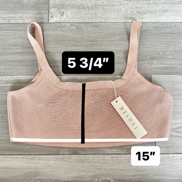 Meshki Nude Bandage Crop Top - Picture 7 of 8